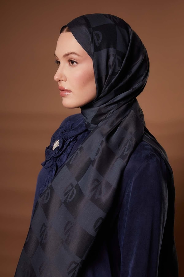 LevidorAntrasit Kare LVD Baskılı Naia Jakar Şal