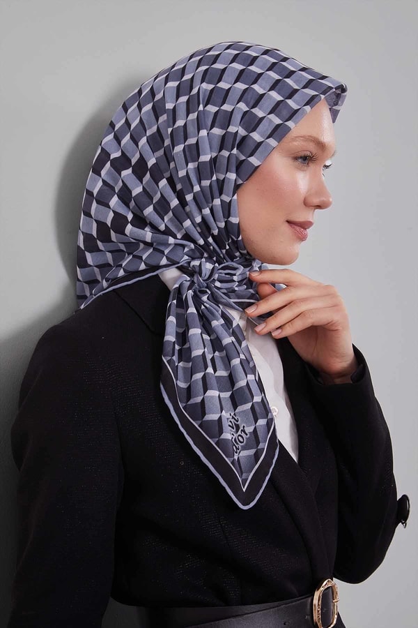 LevidorAntrasit Küp Desen Soft Eşarp