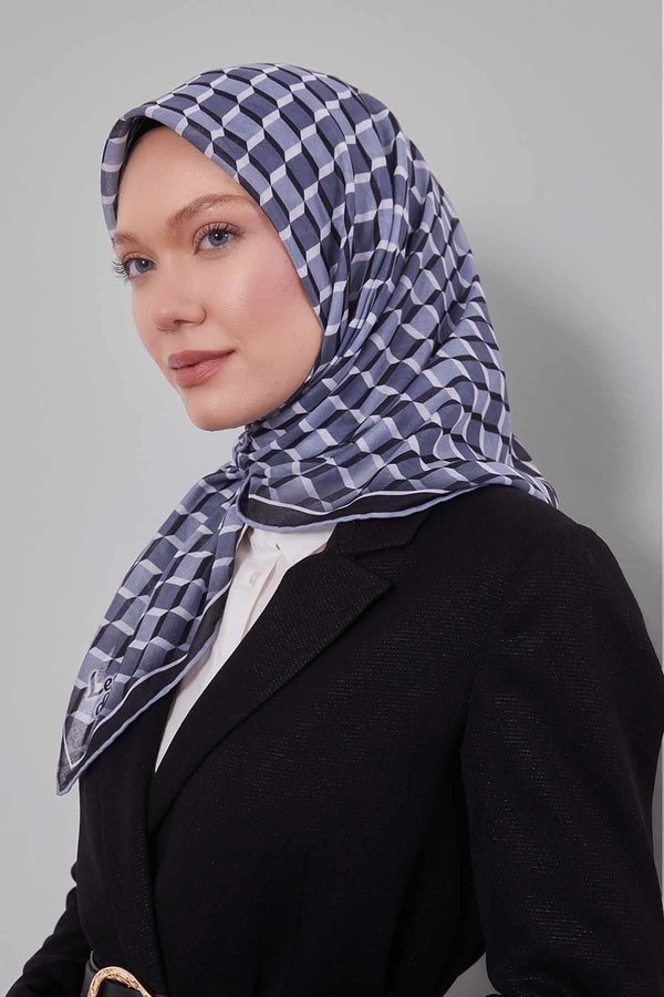 LevidorAntrasit Küp Desen Soft Eşarp