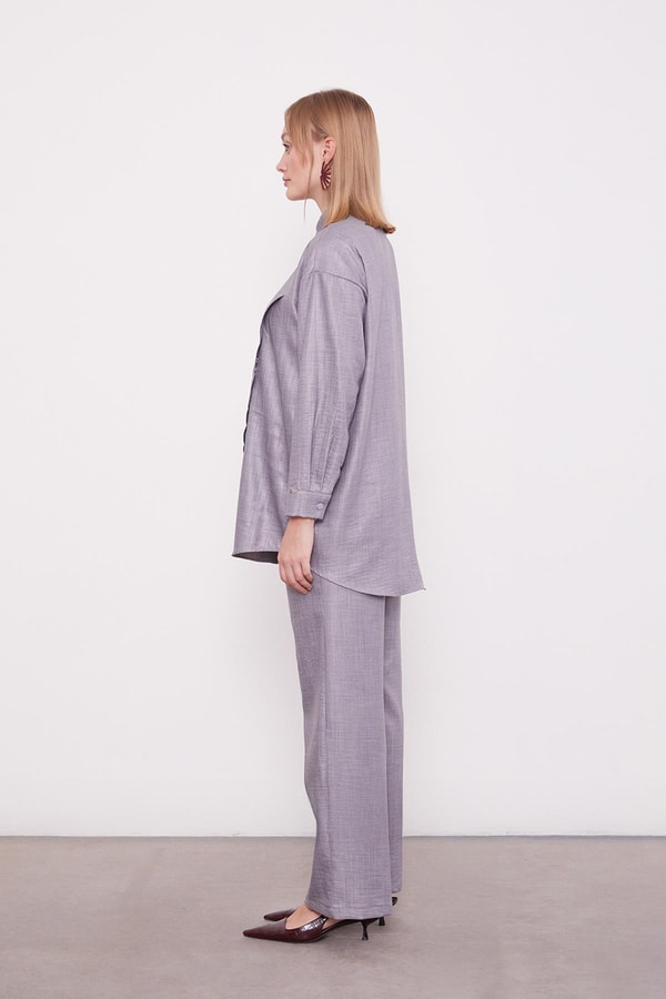 LevidorAntrasit Nakış Gül Detaylı Tunik Takım