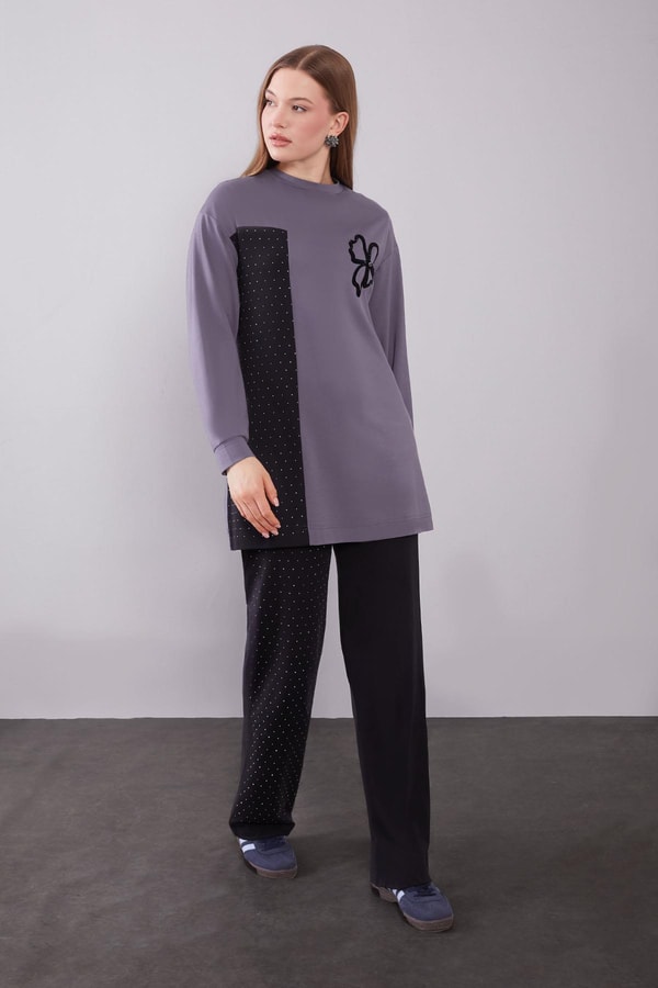 LevidorAntrasit Yonca Desen Detaylı İkili Takım