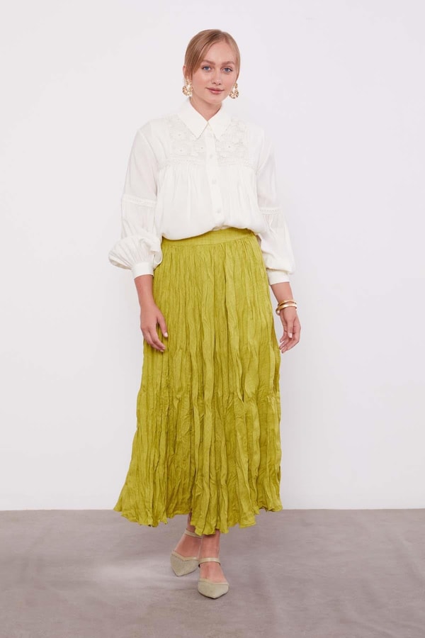 LevidorAsit Kırışık Model Etek