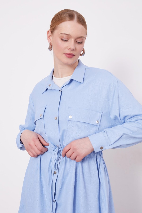 LevidorBebe Mavisi Beli Büzgülü Pantolonlu Spor Takım