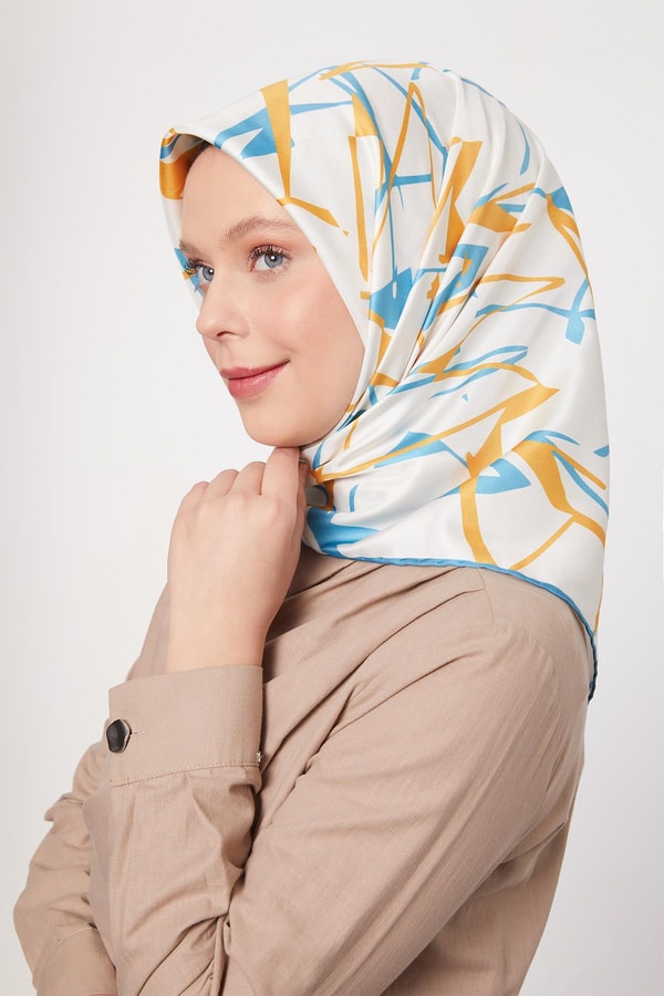 LevidorBebe Mavisi Crack Desen Trend Twill Eşarp