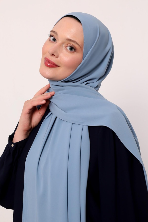 LevidorBebe Mavisi Düz Medine İpeği Şal