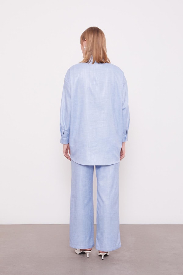 LevidorBebe Mavisi Nakış Gül Detaylı Tunik Takım