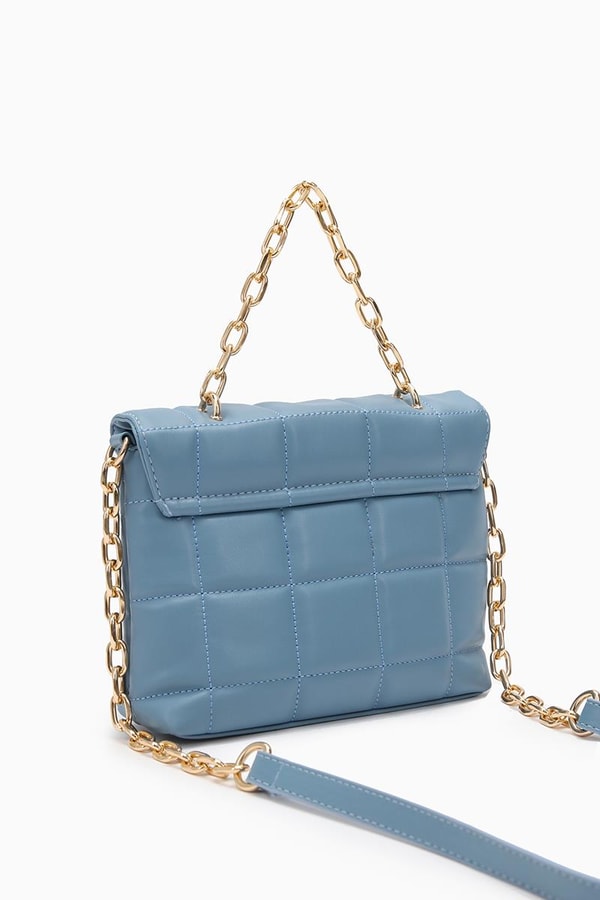 LevidorBebe Mavisi Üçgen Kapaklı Omuz Çantası