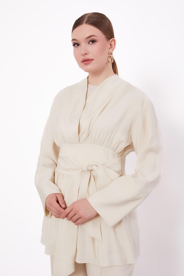 LevidorBej Belden Kuşaklı İkili Takım