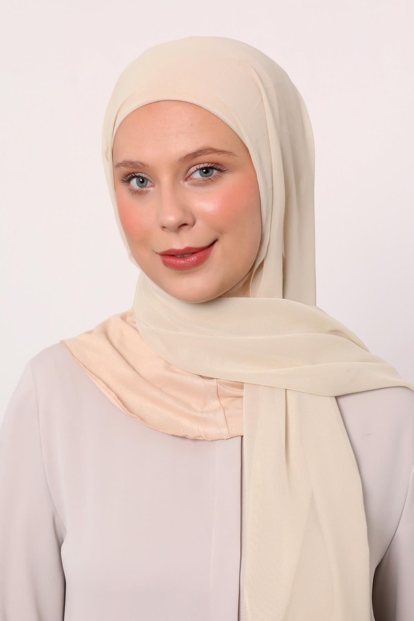 LevidorBej Büyük Hijap Şifon Şal