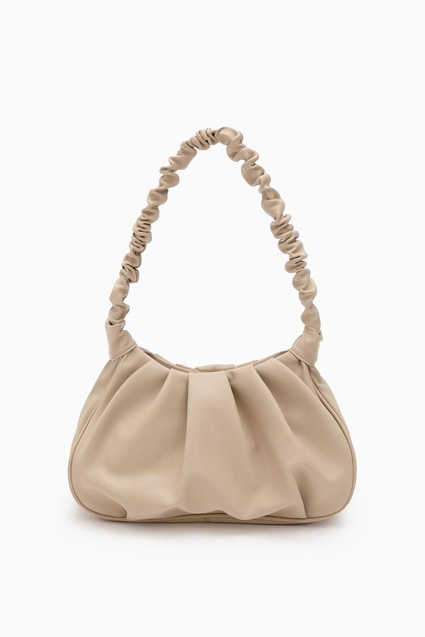 LevidorBej Büzgü Askılı Omuz Çantası