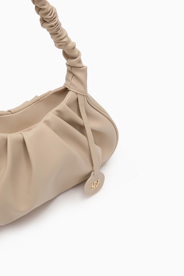 LevidorBej Büzgü Askılı Omuz Çantası