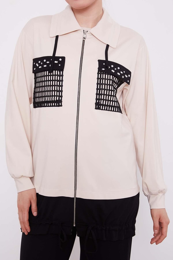 LevidorBej File Cep Detaylı İkili Takım