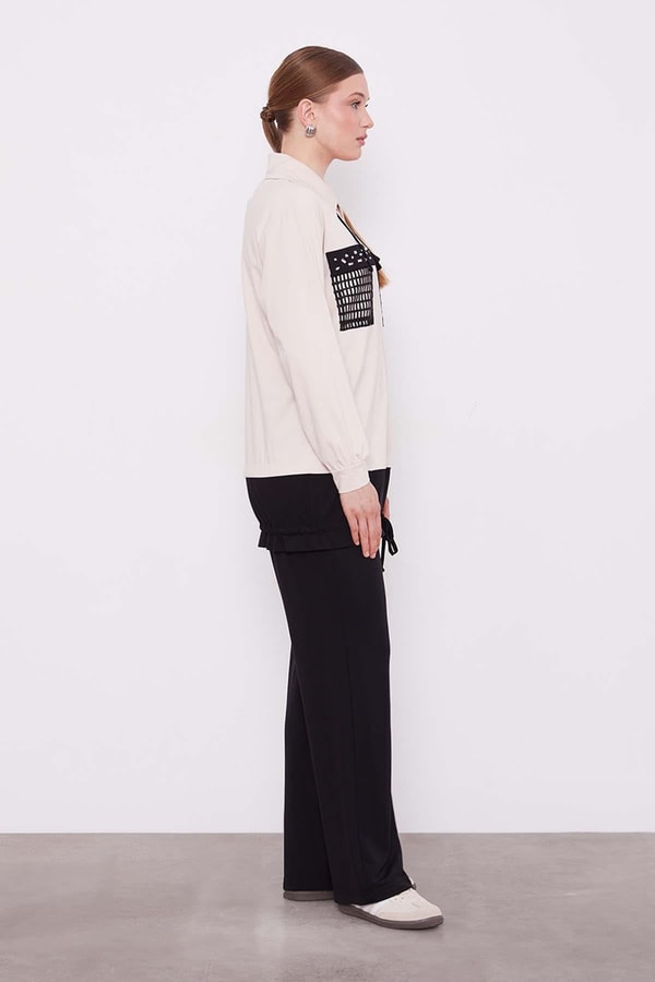 LevidorBej File Cep Detaylı İkili Takım