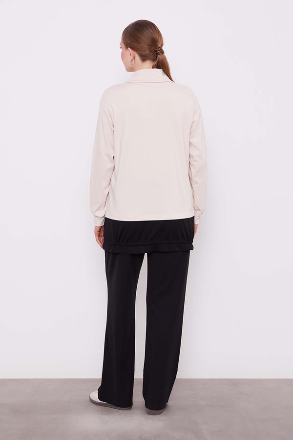 LevidorBej File Cep Detaylı İkili Takım