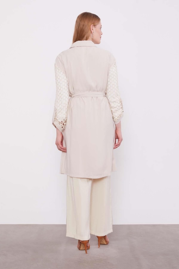 LevidorBej File Detaylı Cupra Kap