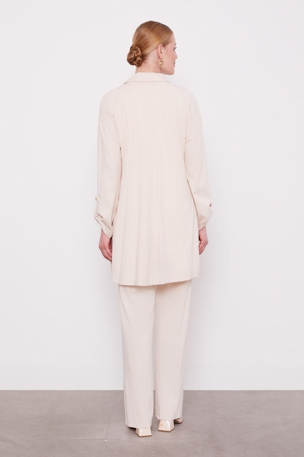 LevidorBej File Detaylı Üçlü Takım