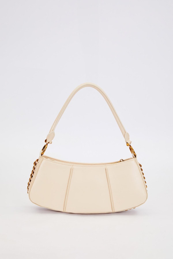 LevidorBej Kenar Dikiş Görünümlü Omuz Çantası