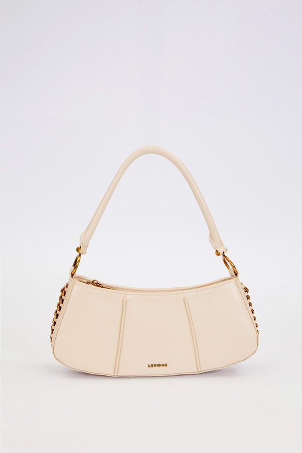 LevidorBej Kenar Dikiş Görünümlü Omuz Çantası