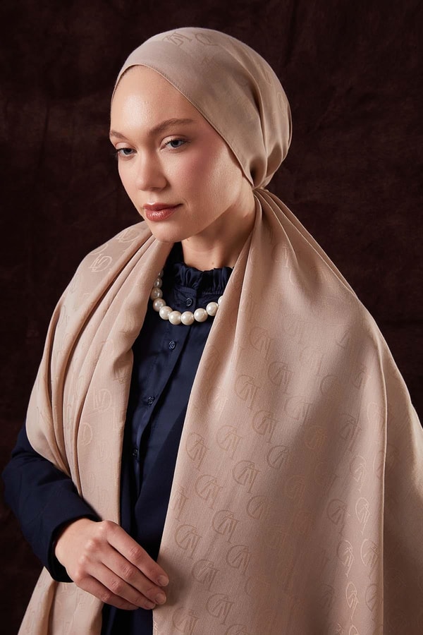 LevidorBej LVD Baskılı Naia Jakar Şal