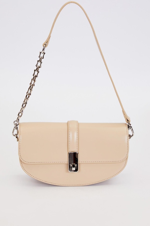 LevidorBej Metal Detaylı Omuz Çantası