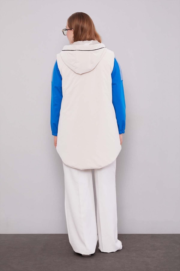 LevidorBej Şapkalı Şişme Yelek