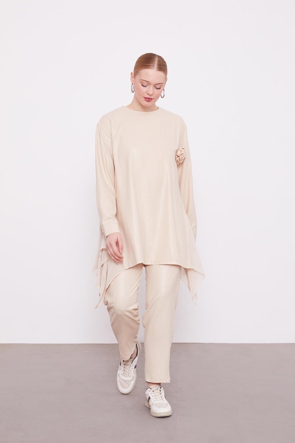 LevidorBej ŞİFON GARNİLİ AYROBİN TAKIM