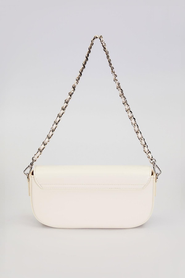 LevidorBej Silver Kilit Detaylı Omuz Çantası