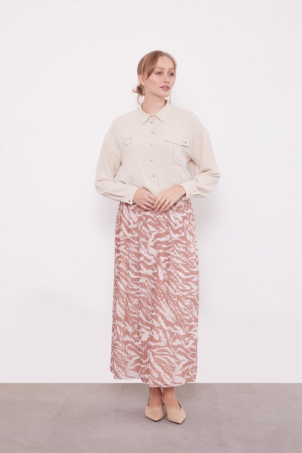 LevidorBej Yaka Cep Detay Ceket