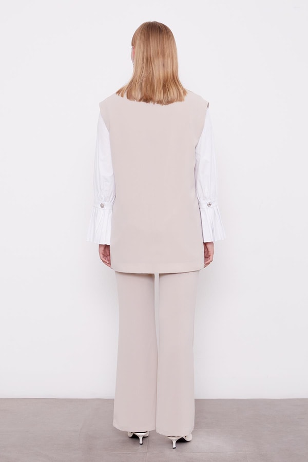 LevidorBej Yelekli İkili Takım