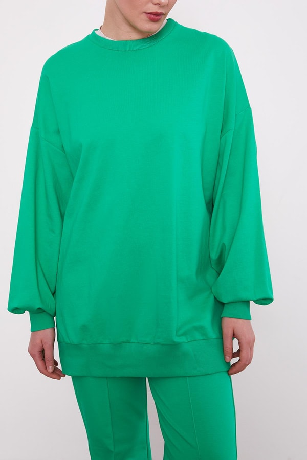 LevidorBenetton Bisiklet Yaka Oversize Sweat