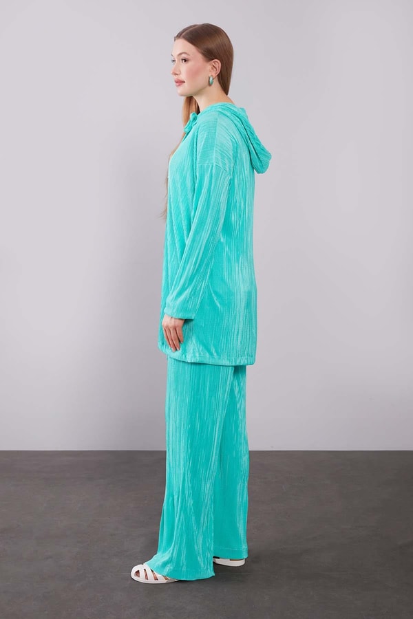 LevidorBenetton Kapüşonlu Bağcık Detaylı İkili Takım