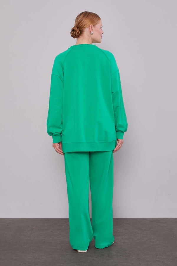 LevidorBenetton Şerit Dantel Detaylı Spor Takım