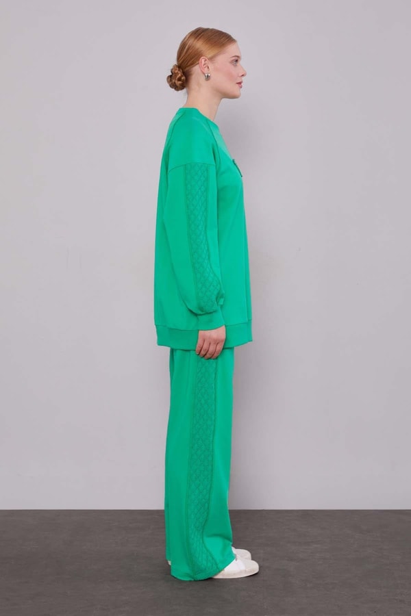 LevidorBenetton Şerit Dantel Detaylı Spor Takım