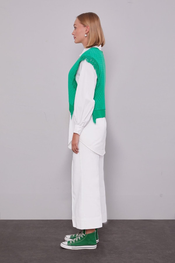 LevidorBenetton Triko Yelekli Gömlek İkili Takım