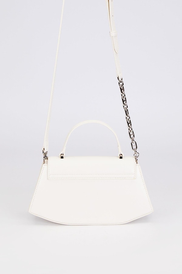 LevidorBeyaz Geometrik Model Omuz Çantası