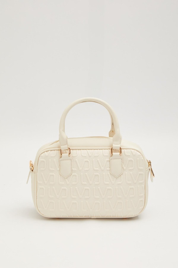 LevidorBeyaz Kabartma Logo Baskılı El Çantası