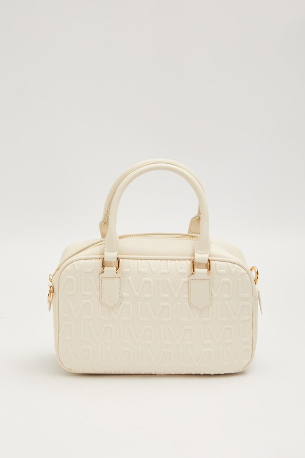 LevidorBeyaz Kabartma Logo Baskılı El Çantası