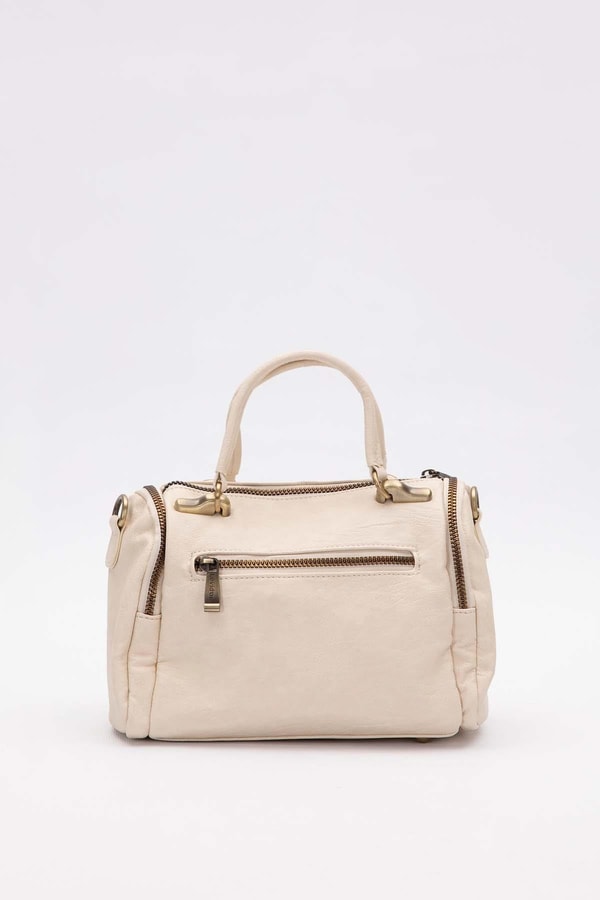 LevidorBeyaz Taş Aksesuar Detaylı Omuz Çantası