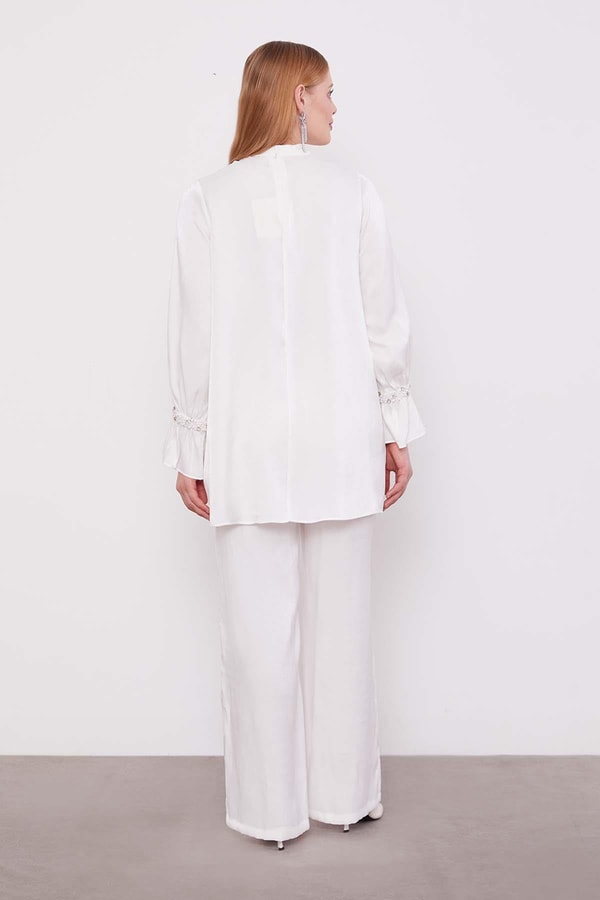 LevidorBeyaz Taş Detaylı İkili Takım