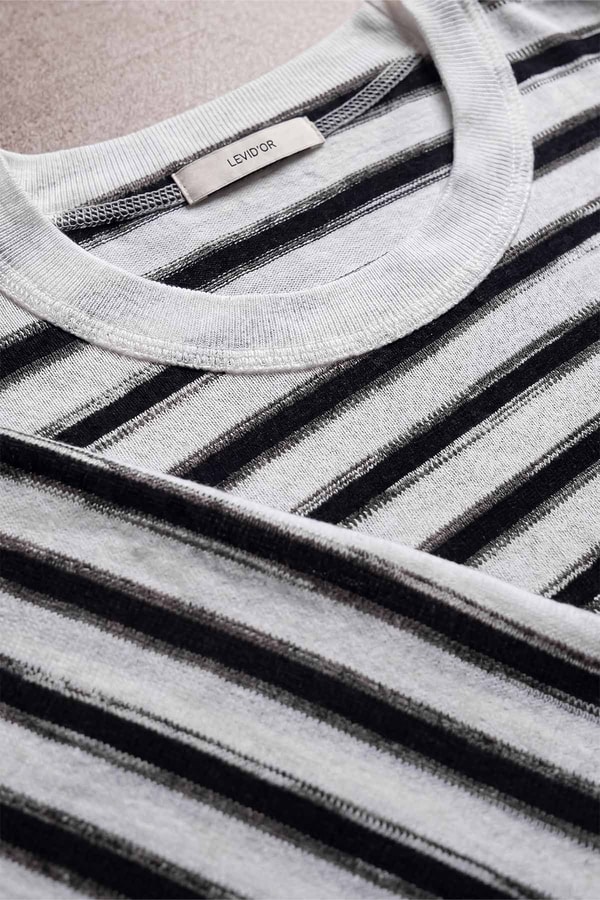 LevidorBisiklet Yaka Oversize Sweatshirt Siyah - Beyaz
