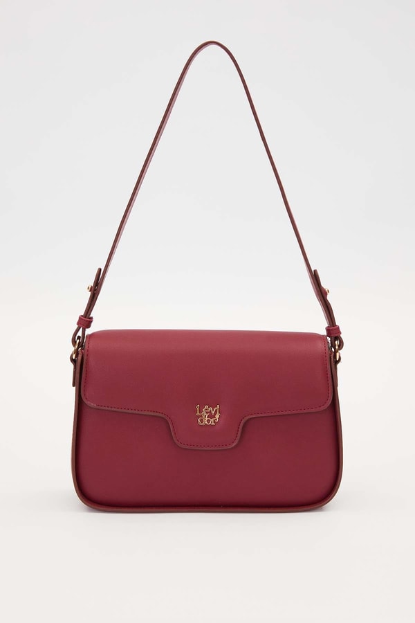 LevidorBordo Ayarlanabilir Askılı Omuz Çantası