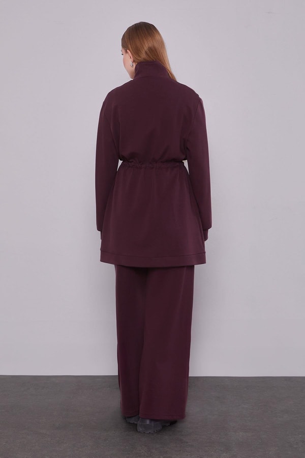 LevidorBordo Cep Aksesuar Detaylı İkili Takım