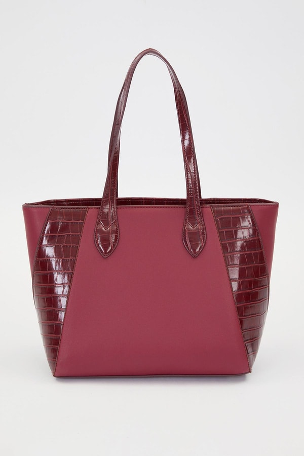 LevidorBordo Deri Detay Omuz Çantası