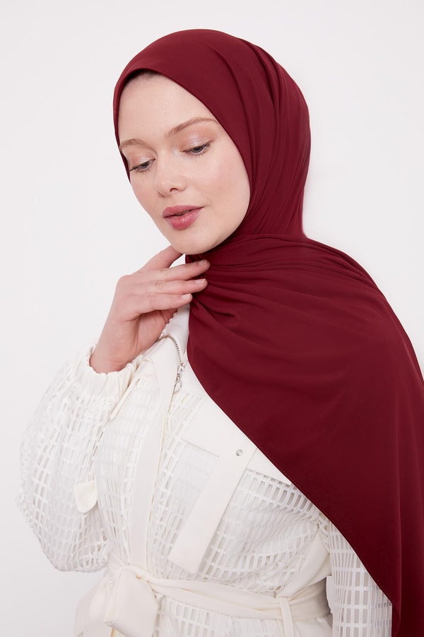 LevidorBordo Düz Sandy Şal