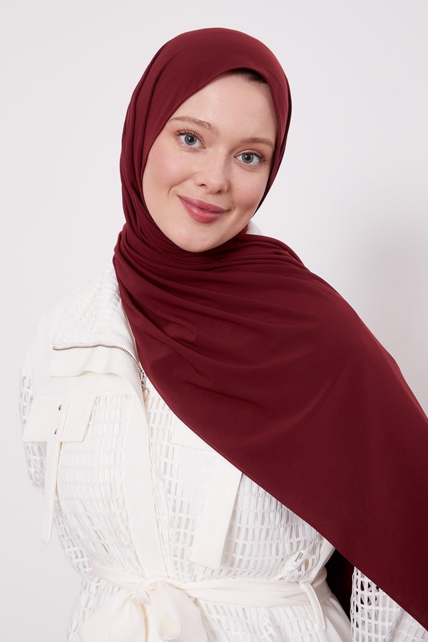 LevidorBordo Düz Sandy Şal