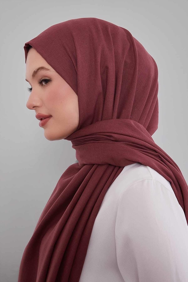LevidorBordo Düz Tensel Şal