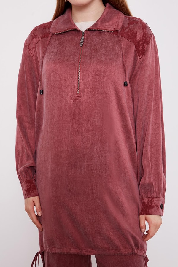 LevidorBordo Fermuar Kapamalı Cupra İkili Takım