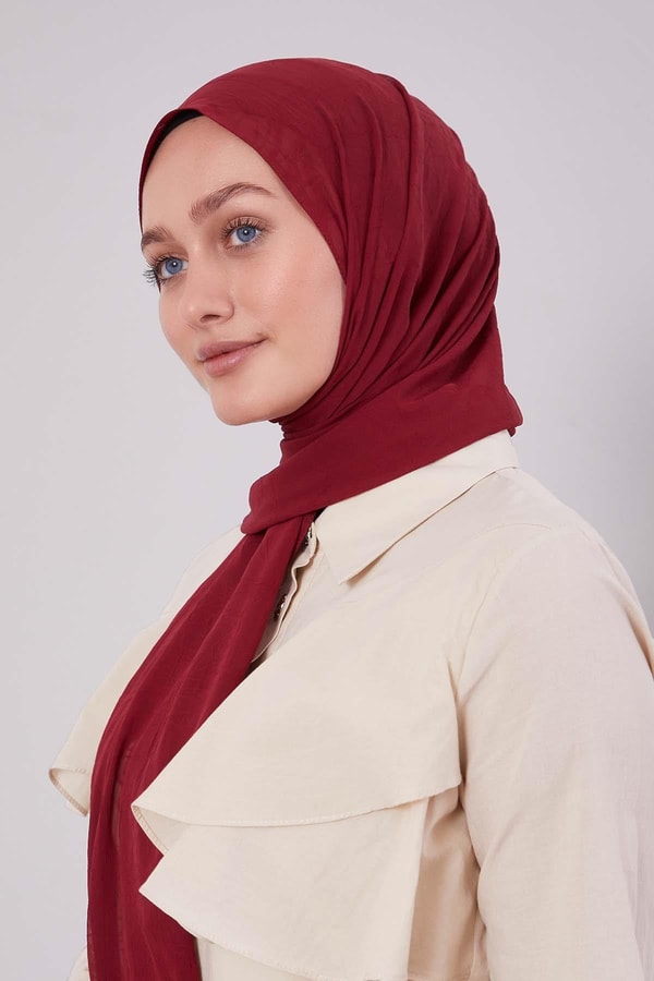 LevidorBordo Frozen Krep Şal