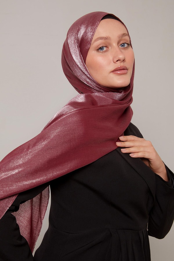 LevidorBordo Kristal Abiye Şal