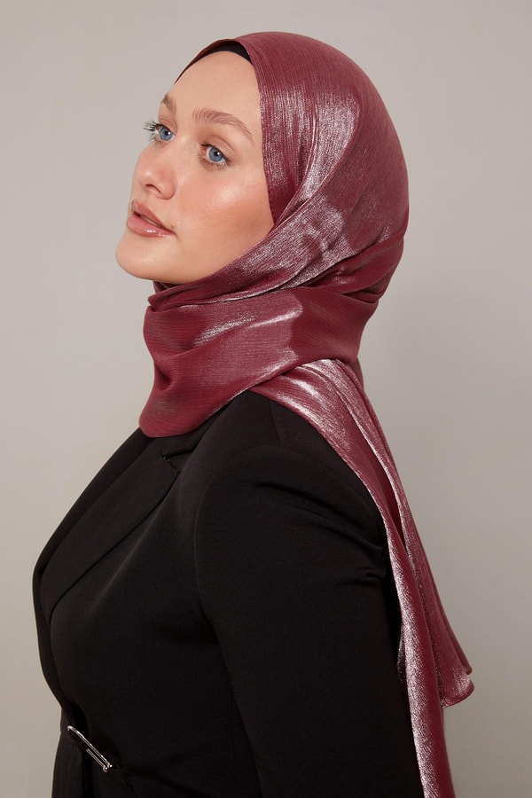 LevidorBordo Kristal Abiye Şal
